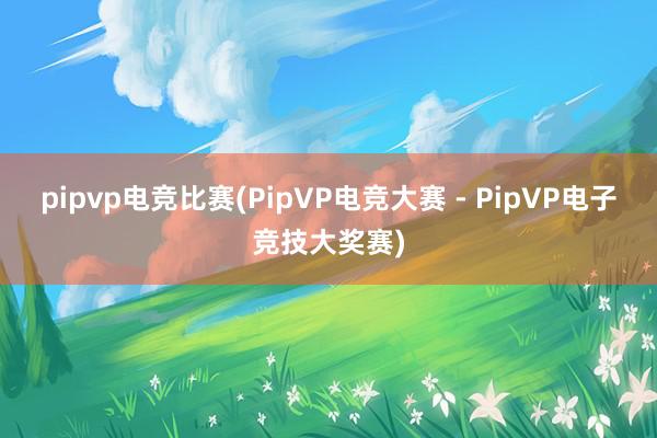 pipvp电竞比赛(PipVP电竞大赛 - PipVP电子竞技大奖赛)