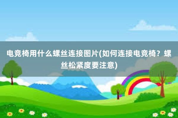 电竞椅用什么螺丝连接图片(如何连接电竞椅？螺丝松紧度要注意)