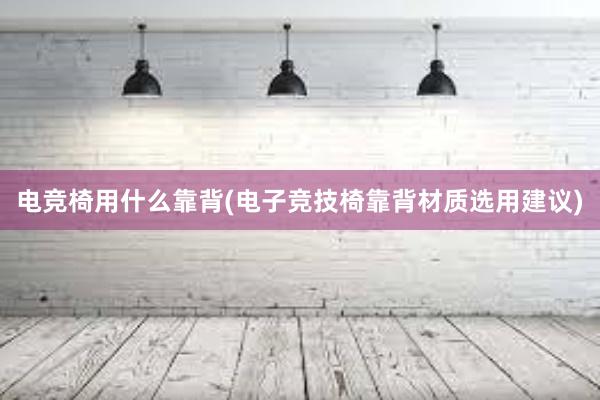 电竞椅用什么靠背(电子竞技椅靠背材质选用建议)