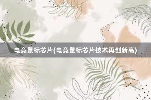 电竞鼠标芯片(电竞鼠标芯片技术再创新高)