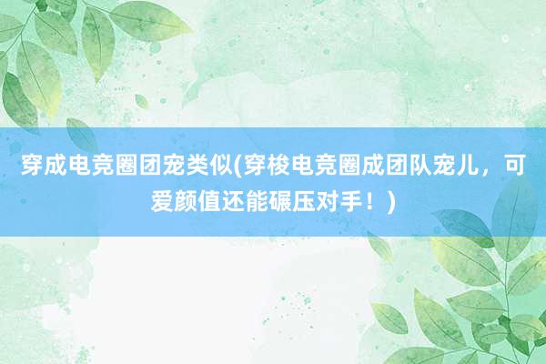 穿成电竞圈团宠类似(穿梭电竞圈成团队宠儿，可爱颜值还能碾压对手！)