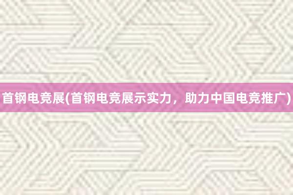 首钢电竞展(首钢电竞展示实力，助力中国电竞推广)