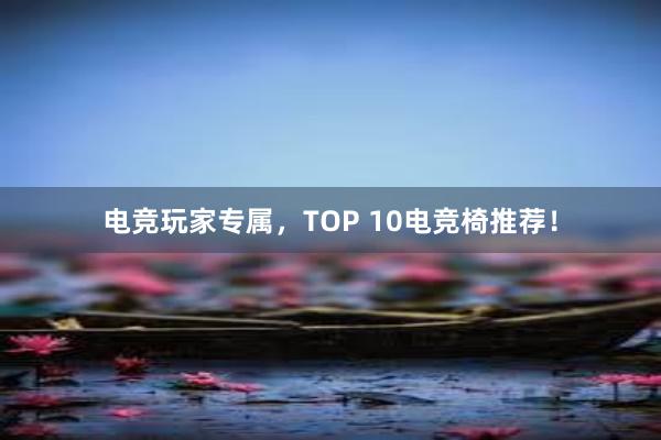 电竞玩家专属，TOP 10电竞椅推荐！