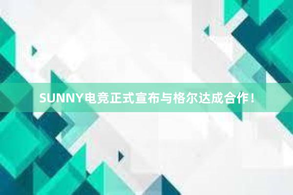 SUNNY电竞正式宣布与格尔达成合作！