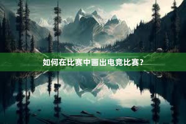 如何在比赛中画出电竞比赛？