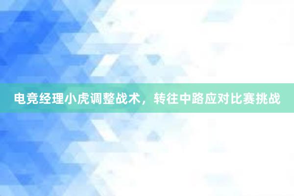 电竞经理小虎调整战术，转往中路应对比赛挑战