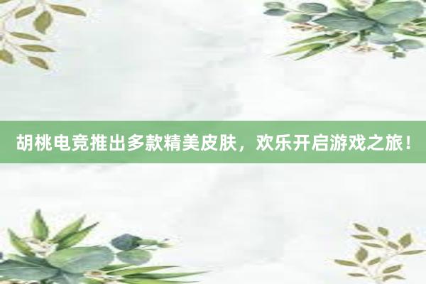 胡桃电竞推出多款精美皮肤，欢乐开启游戏之旅！