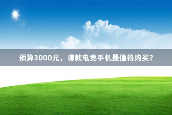 预算3000元，哪款电竞手机最值得购买？