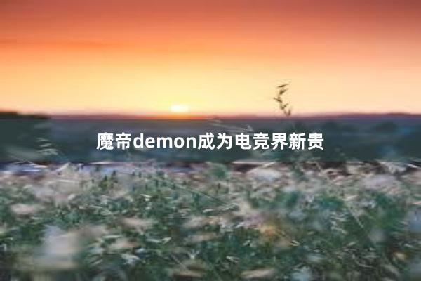 魔帝demon成为电竞界新贵